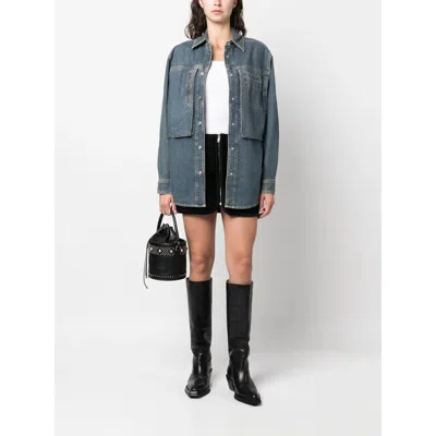 Isabel Marant Stonewashed Denim Overshirt In Blue