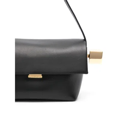 Jacquemus Rond Carr Leather Crossbody Bag In Black