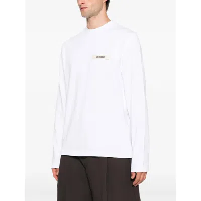 Jacquemus Le Tshirt Gros Grain Cotton Ls  T-shirt In White