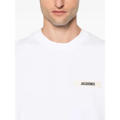 Jacquemus T-shirt Le T-shirt Gros-grain In White