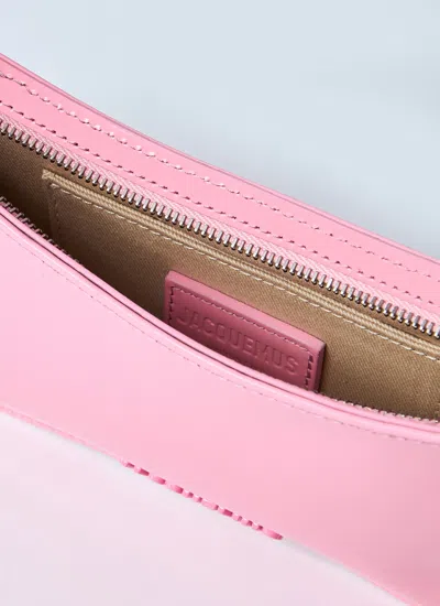 Jacquemus Le Bisou Perle Leather Shoulder Bag In Pink