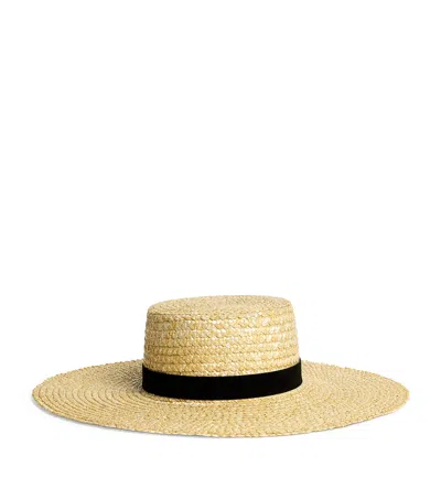 Lack Of Color Mira Wide Boater Hat In Neutral