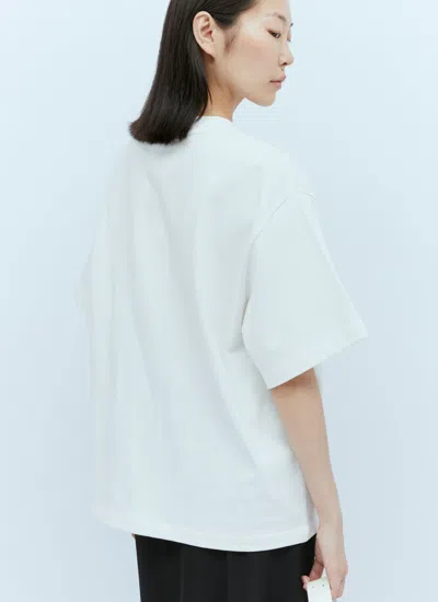 Jil Sander Women Ivory Cotton Oversize T-shirt In Multi