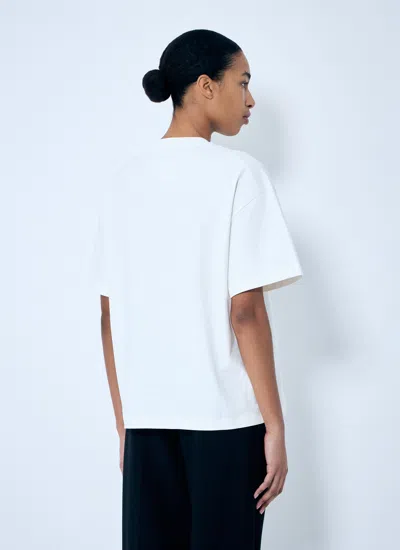 Jil Sander Women Ivory Cotton Oversize T-shirt In Multi