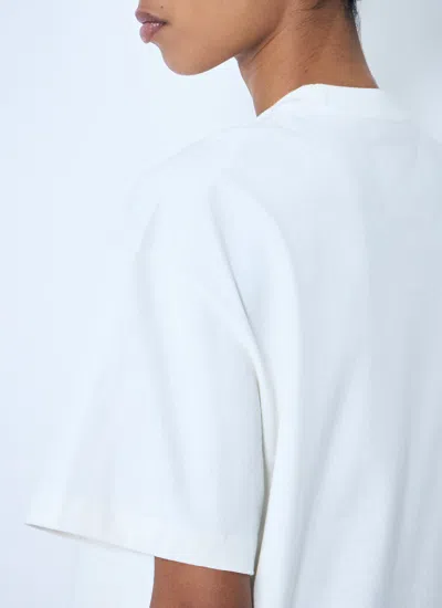 Jil Sander Women Ivory Cotton Oversize T-shirt In Multi