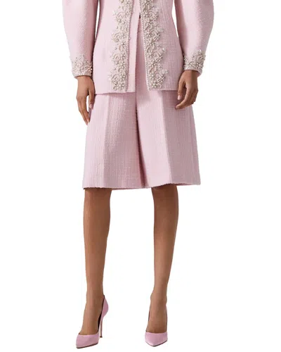 Carolina Herrera Wool Bermuda Short In Pink