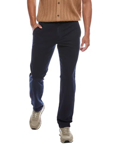 Theory Zaine Summer Linen-blend Pant In Blue