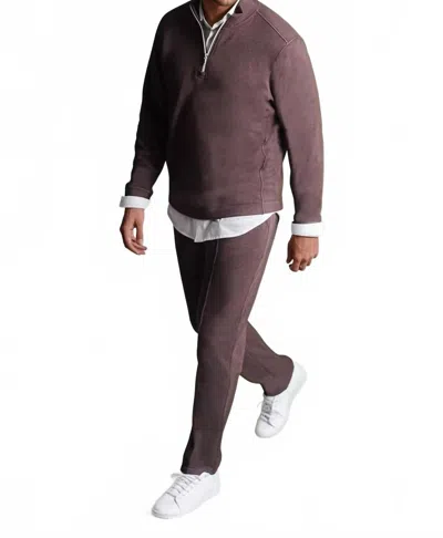 Buki Voey Quarter Zip Sweatshirt In Espresso In Multi