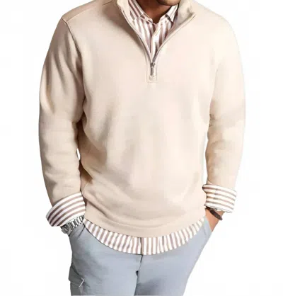 Buki Voey Quarter Zip Sweatshirt In Camel In Neutral