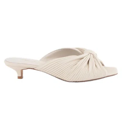 Intentionally Blank Women Curfew Leather Kitten Heel In Cream In White
