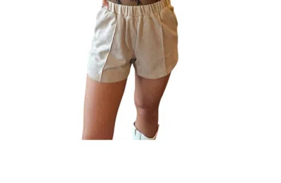 Thml Suede Taupe Shorts In Beige In Neutral