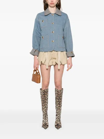 Sandro Denim Jacket In Blue