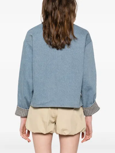 Sandro Denim Jacket In Blue