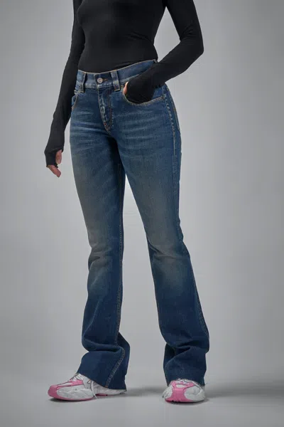 Balenciaga Slim Fit Bootcut Pants In Blue