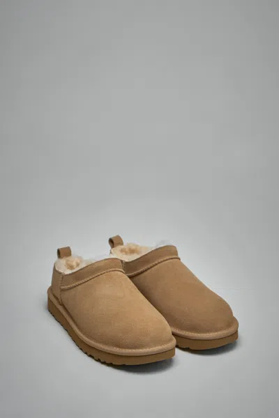 Ugg Classic Micro Suede Sheepskin Boots In Brown