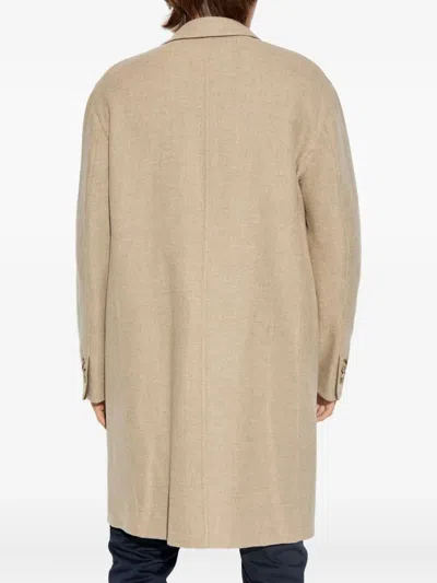 三纽扣羊毛外套