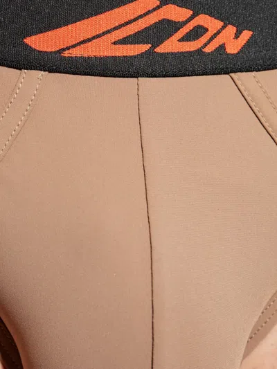 Dsquared2 Logo-band Briefs In Brown