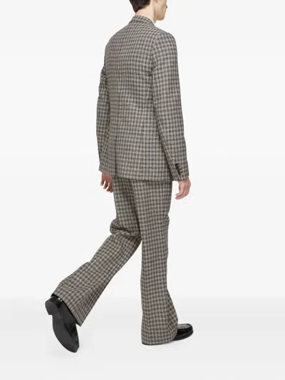 Acne Studios Checked Wool Blazer In Multi