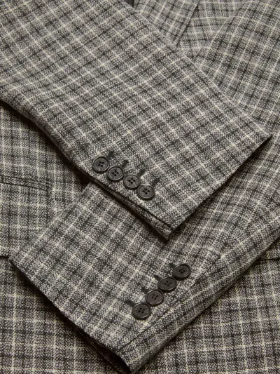 Acne Studios Checked Wool Blazer In Multi