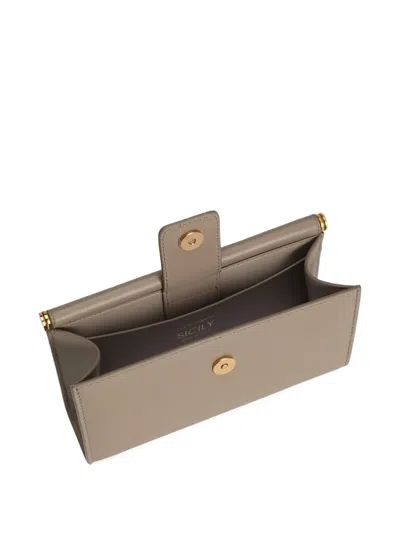 Dolce & Gabbana Clasp-fastening Leather Mini Bag In Neutral