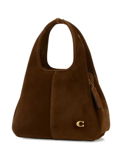 Coach Lana Top-handle Suede Shoulder Bag In Brown