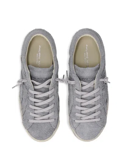 Philippe Model Suede Low-top Sneakers In Gray