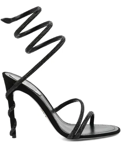 René Caovilla Margot Sandals In Black