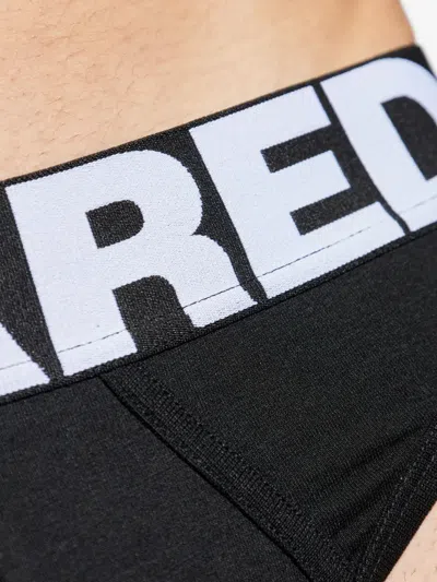 Dsquared2 Logo-band Briefs In Black