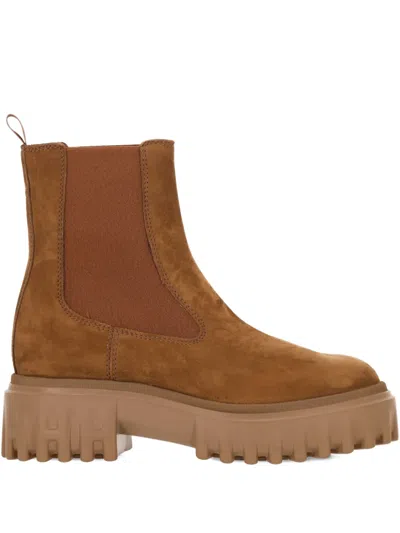 松紧拼接厚底靴