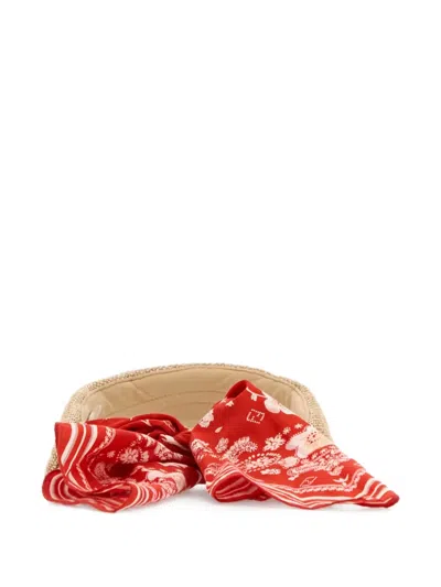 Fendi Women Raffia Hat In Neutral