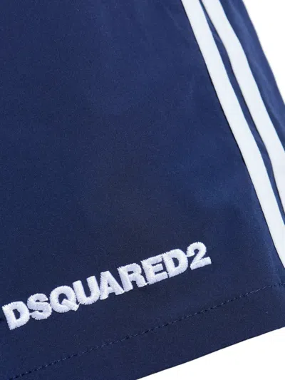 Dsquared2 Drawstring Swimming Trunks In Blue