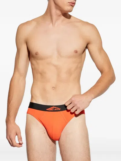 Dsquared2 Logo-detail Briefs In Orange