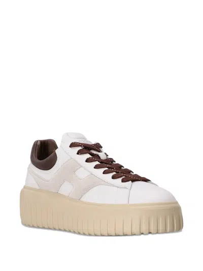 Hogan H-stripes Sneakers In White