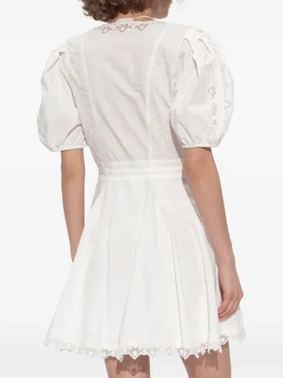 Ulla Johnson Camila Short Sleeve Mini Dress In Pristine In White