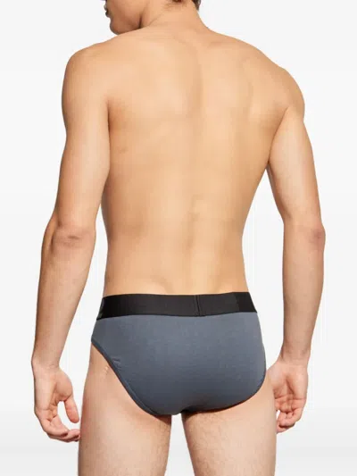 Dsquared2 Logo-band Briefs In Gray