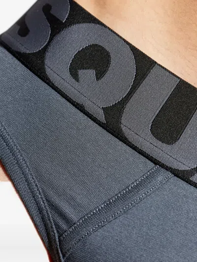 Dsquared2 Logo-band Briefs In Gray