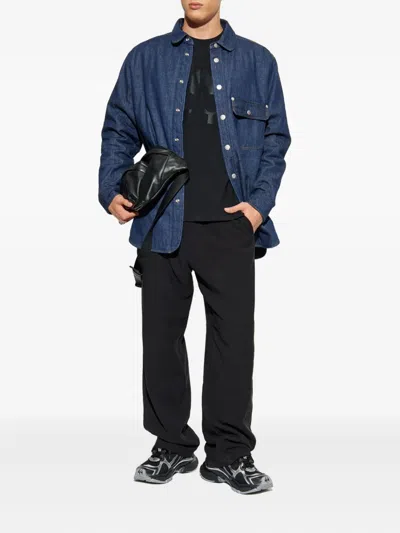 Moose Knuckles Logo-plaque Cotton T-shirt In Black