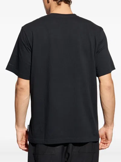 Moose Knuckles Logo-plaque Cotton T-shirt In Black