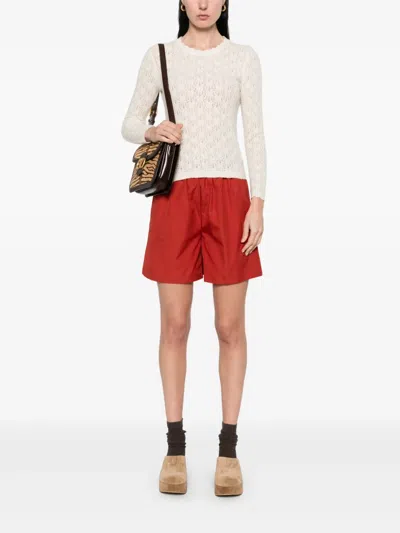 Isabel Marant Étoile Obeline Perforated Alpaca Blend Sweater In Neutral
