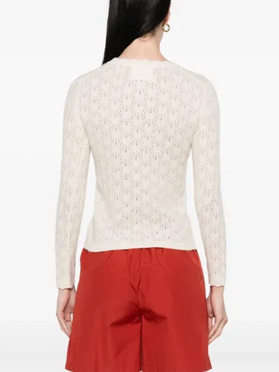 Isabel Marant Étoile Obeline Perforated Alpaca Blend Sweater In Neutral