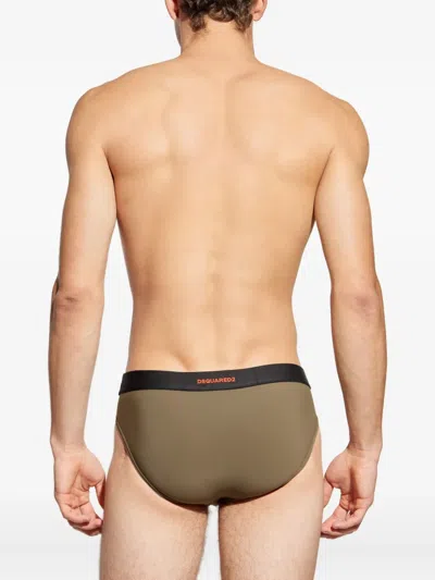 Dsquared2 Logo-detail Briefs In Brown