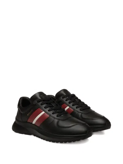 Bally Black Multimaterial Sneakers In Black