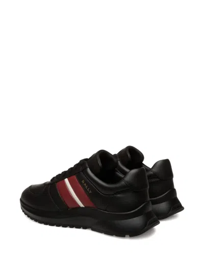 Bally Black Multimaterial Sneakers In Black