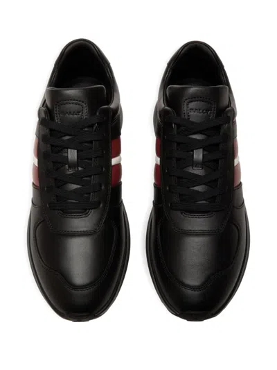 Bally Black Multimaterial Sneakers In Black