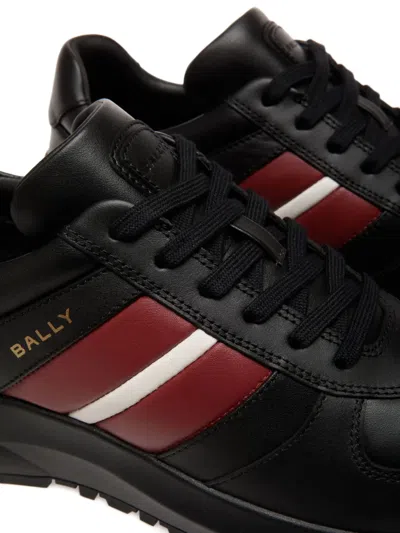 Bally Black Multimaterial Sneakers In Black