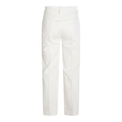Mother Stretch Denim The Rambler Trousers In White