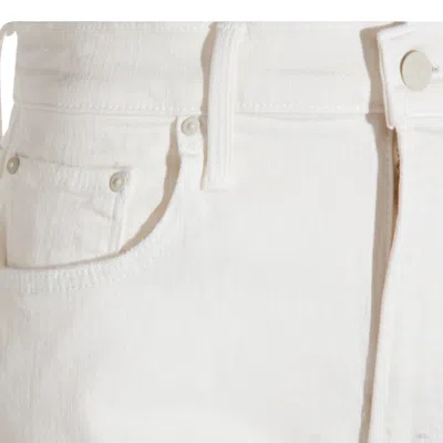 Mother Stretch Denim The Rambler Trousers In White