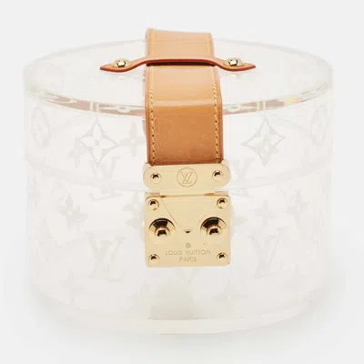 Pre-owned Louis Vuitton Clear Monogram Plexiglass Box Scott In Transparent