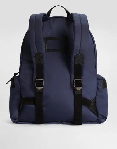 Dolce & Gabbana Logo-embossed Backpack In Blue