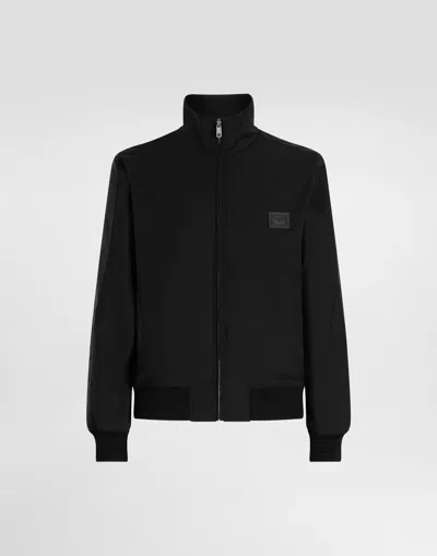 Dolce & Gabbana Jacket With Logo Plaque In Black